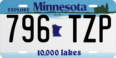 MN license plate 796TZP