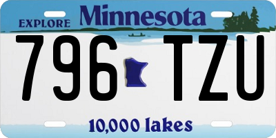 MN license plate 796TZU