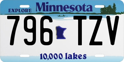 MN license plate 796TZV