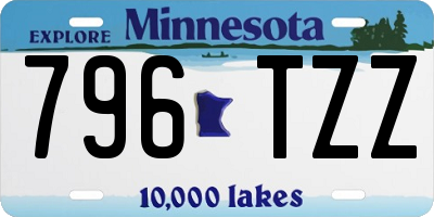 MN license plate 796TZZ