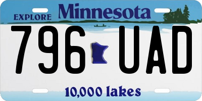 MN license plate 796UAD