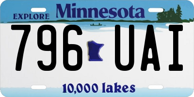 MN license plate 796UAI