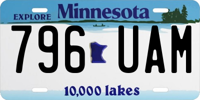 MN license plate 796UAM