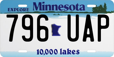 MN license plate 796UAP