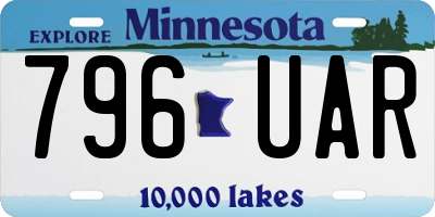MN license plate 796UAR