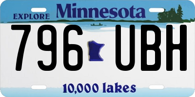 MN license plate 796UBH