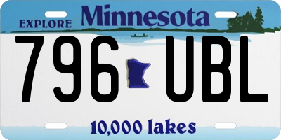 MN license plate 796UBL