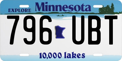 MN license plate 796UBT