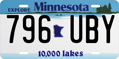 MN license plate 796UBY
