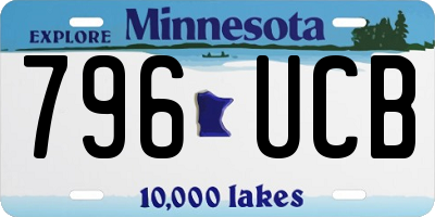 MN license plate 796UCB