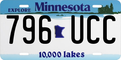 MN license plate 796UCC