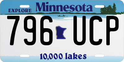MN license plate 796UCP