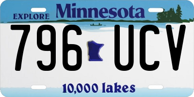 MN license plate 796UCV