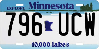 MN license plate 796UCW