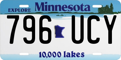 MN license plate 796UCY