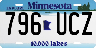 MN license plate 796UCZ