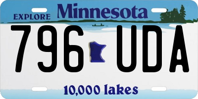 MN license plate 796UDA