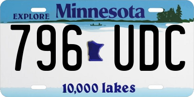 MN license plate 796UDC