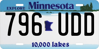 MN license plate 796UDD