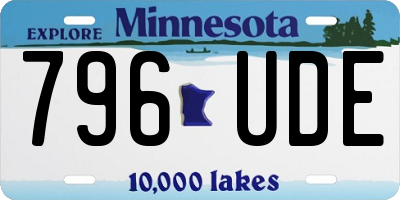 MN license plate 796UDE