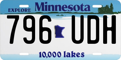MN license plate 796UDH