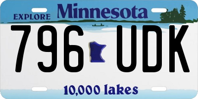 MN license plate 796UDK