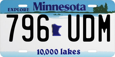 MN license plate 796UDM