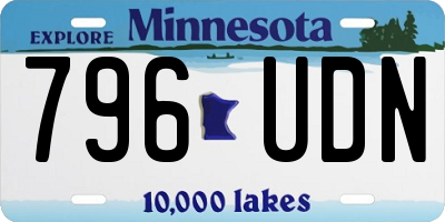 MN license plate 796UDN