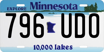 MN license plate 796UDO
