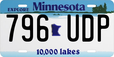 MN license plate 796UDP