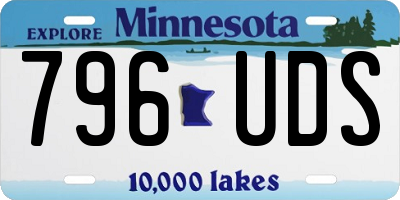 MN license plate 796UDS