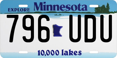 MN license plate 796UDU