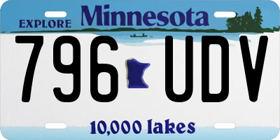 MN license plate 796UDV