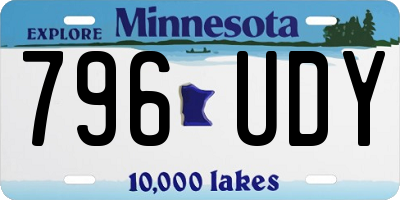 MN license plate 796UDY