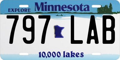 MN license plate 797LAB