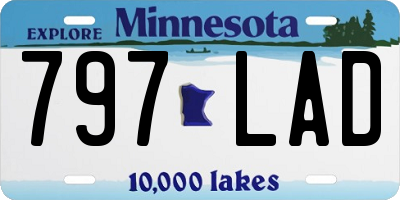 MN license plate 797LAD