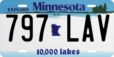 MN license plate 797LAV