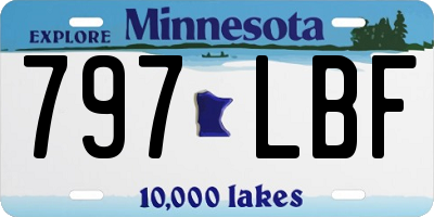 MN license plate 797LBF