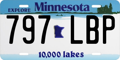 MN license plate 797LBP
