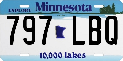 MN license plate 797LBQ