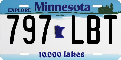 MN license plate 797LBT
