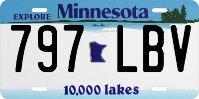 MN license plate 797LBV