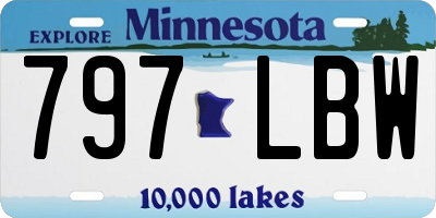 MN license plate 797LBW