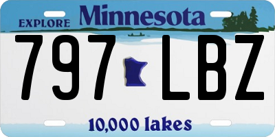 MN license plate 797LBZ