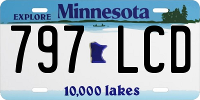 MN license plate 797LCD