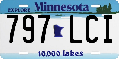 MN license plate 797LCI