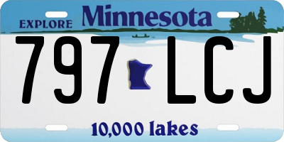 MN license plate 797LCJ