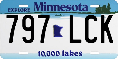 MN license plate 797LCK