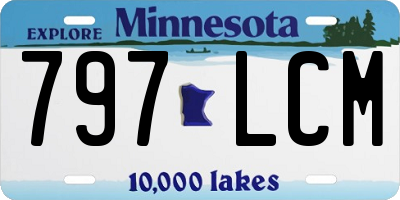 MN license plate 797LCM