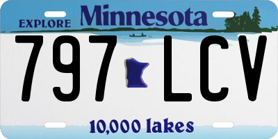 MN license plate 797LCV